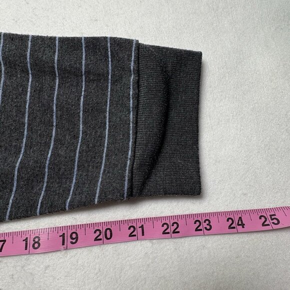 MARINE LAYER Men Layer Augusta Dbl Knit Henley Sz XL Gray Pullover Stripe 40-13 - Picture 8 of 9
